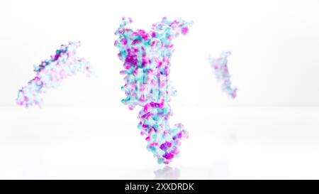 Molécule du peptide 1 de type glucagon (GLP1, 7-36) le récepteur du peptide 1 de type glucagon a un effet important sur la gestion du diabète sucré de type 2. Banque D'Images