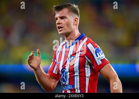 Alexander Sorloth de l'Atlético de Madrid réagit lors du match de Liga entre Villarreal CF et Club Atlético de Madrid à l'Estadio de la Ceramica on Banque D'Images