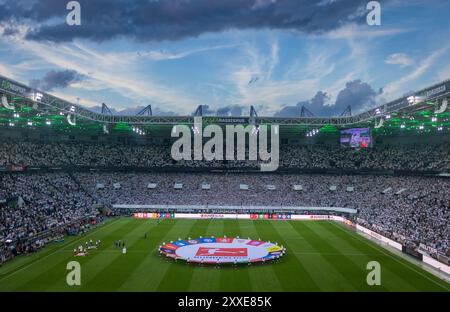 Moenchengladbach, Allemagne. 23 août 2024. Borussia Park eröffnet die saison 2024/25 Borussia Mönchengladbach - Bayer Leverkusen 23.08.2023 Copyrigh Banque D'Images