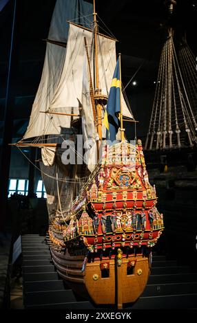 Stockholm Suède : le musée viking est l'une des principales attractions touristiques. De vrais modèles de navires et de navires viking sont exposés Banque D'Images