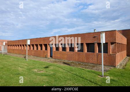 Sæby Fiske-Industri (Saeby Fish Canners), bâtiment d'usine à partir de 1970 ; Havnen, Sæby, Danemark Banque D'Images