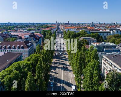 Le Siegestor ou porte de la victoire à Munich Banque D'Images