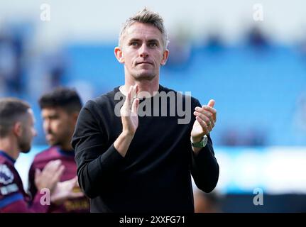 Manchester, Royaume-Uni. 24 août 2024. Kieran McKenna entraîneur d'Ipswich Town lors du match de premier League à l'Etihad Stadium de Manchester. Le crédit photo devrait se lire : Andrew Yates/Sportimage crédit : Sportimage Ltd/Alamy Live News Banque D'Images