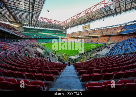 Milan, Italie. 17 août 2024. San Stadium avant le match de football Serie A entre Inter et Lecce au stade San Siro de Milan, Italie du Nord - samedi 24 août 2024. Sport - Soccer . (Photo de Spada/Lapresse) crédit : LaPresse/Alamy Live News Banque D'Images