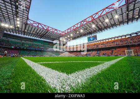 Milan, Italie. 24 août 2024. San Stadium avant le match de football Serie A entre Inter et Lecce au stade San Siro de Milan, Italie du Nord - samedi 24 août 2024. Sport - Soccer . (Photo de Spada/Lapresse) crédit : LaPresse/Alamy Live News Banque D'Images