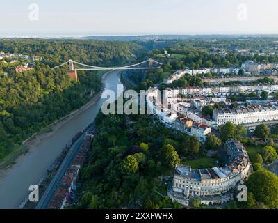 Village de Clifton et pont suspendu de Clifton. Bristol, Royaume-Uni. Banque D'Images