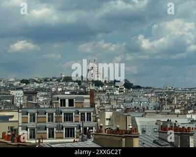 Drone photo Basilique du Sacré-Cœur Paris France europe Banque D'Images