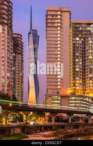 Crépuscule à Kuala Lumpur, Malaisie. Banque D'Images