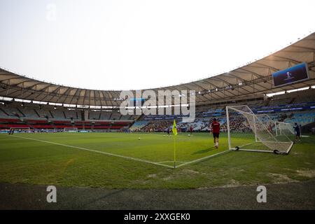 Rio de Janeiro, Brésil. 24 août 2024. RIO DE JANEIRO, BRÉSIL - 24 AOÛT : le stade Maracana avant le match entre le Flamengo et l'Olympiacos dans le cadre de la Coupe Intercontinentale U20 au stade Maracana le 24 août 2024 à Rio de Janeiro, Brésil. Crédit : Ruano Carneiro/Alamy Live News Banque D'Images