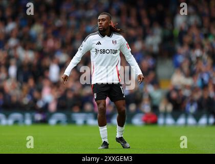Craven Cottage, Fulham, Londres, Royaume-Uni. 24 août 2024. Premier League Football, Fulham contre Leicester City ; Alex Iwobi de Fulham Credit : action plus Sports/Alamy Live News Banque D'Images