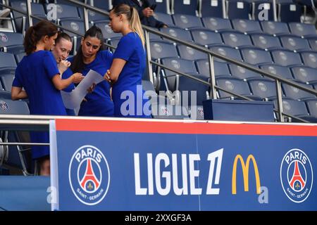 Paris, France. 23 août 2024. julien mattia - PSG-MHSC au Parc des Princes, 23 août 2024 - 23/08/2024 - France/Ile-de-France (région)/Paris - deuxième journée de McDonald's Ligue 1 entre Paris Saint Germain et Montpellier HSC au Parc des Princes, 23 août 2024. Crédit : LE PICTORIUM/Alamy Live News Banque D'Images