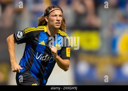 Saarbrücken, Deutschland 24. Août 2024 : 3 . Liga - 2024/2025 - 1. FC Saarbrücken v. FC Ingolstadt 04 Im Bild : Tim Ceveija (Saarbrücken) Banque D'Images