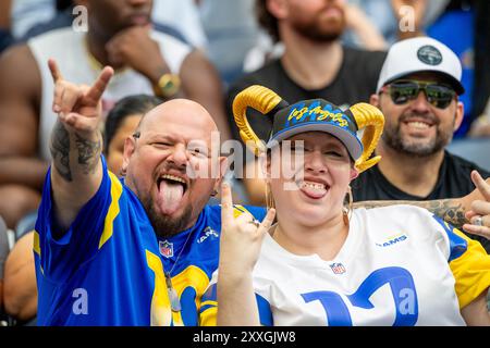 Houston, Texas, États-Unis. 24 août 2024 : fans des Rams de Los Angeles lors d'un match de pré-saison entre les Rams de Los Angeles et les Texans de Houston à Houston, Texas. Trask Smith/CSM crédit : Cal Sport Media/Alamy Live News Banque D'Images