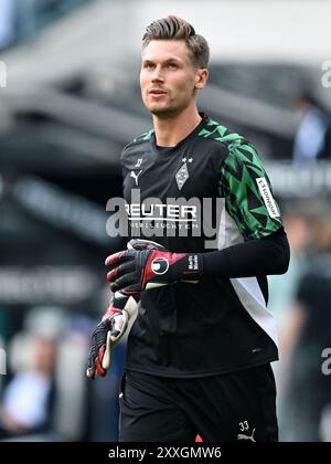 MONCHENGLADBACH - Borussia Monchengladbach le gardien Nicolas Moritz lors du match de Bundesliga opposant le Borussia Monchengladbach au Bayer 04 Leverkusen au stade Borussia Park le 23 août 2024 à Monchengladbach, Allemagne. ANP | Hollandse Hoogte | GERRIT VAN KEULEN Banque D'Images