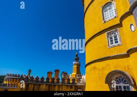 Le Palais National de Pena, Cintra, Portugal, Europe. Banque D'Images