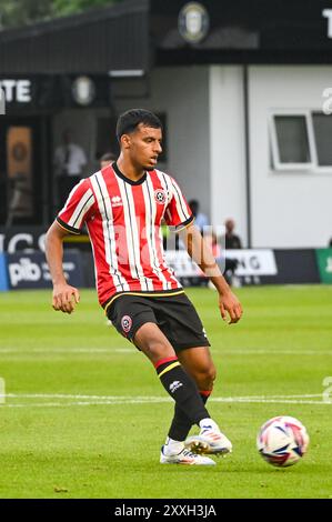 Harrogate Town jouer Sheffield United dans un amical de pré-saison au stade d'exercice à Harrogate le 23 juillet 2024 avec : SAI Sachdev où : Harrogate, Royaume-Uni quand : 23 Jul 2024 crédit : Graham Finney/WENN Banque D'Images