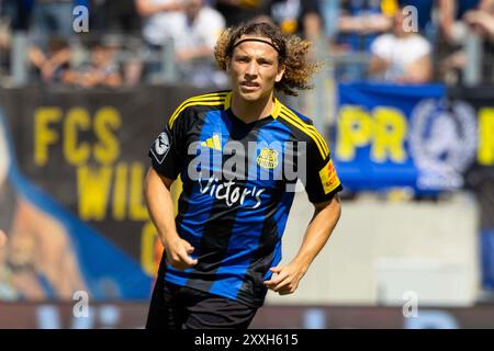 Saarbrücken, Deutschland 24. Août 2024 : 3 . Liga - 2024/2025 - 1. FC Saarbrücken v. FC Ingolstadt 04 Im Bild : Tim Ceveija (Saarbrücken) Banque D'Images