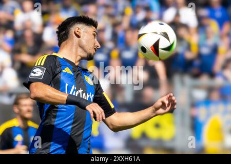 Saarbrücken, Deutschland 24. Août 2024 : 3 . Liga - 2024/2025 - 1. FC Saarbrücken v. FC Ingolstadt 04 Im Bild : amine Naifi (Saarbrücken) Banque D'Images