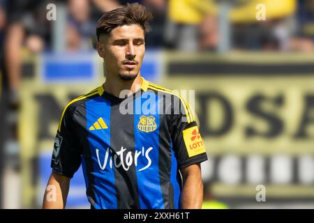 Saarbrücken, Deutschland 24. Août 2024 : 3 . Liga - 2024/2025 - 1. FC Saarbrücken v. FC Ingolstadt 04 Im Bild : amine Naifi (Saarbrücken) Banque D'Images