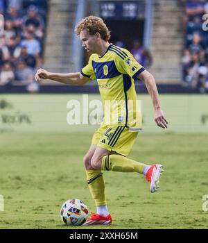 CHESTER, PA, États-Unis - 20 JUILLET 2024 : MLS match entre Philadelphia Union et Nashville SC au Subaru Park. ***USAGE ÉDITORIAL SEULEMENT*** Banque D'Images