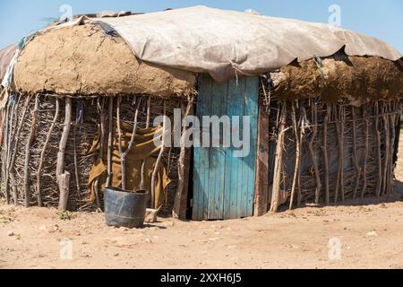 31 mai 2016. Afrique, Kenya, réserve nationale de Samburu. Maison indigène. 2016-08-04 Banque D'Images