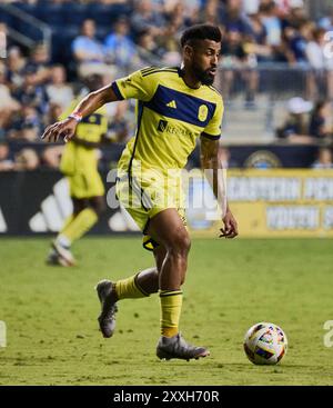 CHESTER, PA, États-Unis - 20 JUILLET 2024 : MLS match entre Philadelphia Union et Nashville SC au Subaru Park. ***USAGE ÉDITORIAL SEULEMENT*** Banque D'Images