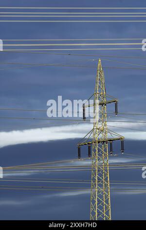 Pylône à haute tension Banque D'Images