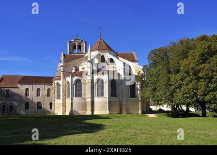 Vézelay Basilika Sainte-Madeleine, Abbaye Sainte-Marie-Madeleine de Vézelay, Bourgogne en France Banque D'Images