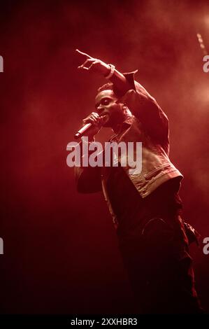 Reading, Berkshire, United Kingdom. 24th August 2024. Skrapz takes the BBC Radio 1 Stage at Reading Festival. Cristina Massei/Alamy Live News Stock Photo