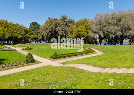 Vue du jardin octogonal de Middleton place en Caroline du Sud, États-Unis. Banque D'Images