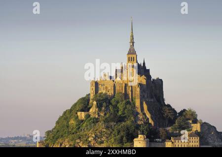 Mont-Saint-Michel en Normandie, Abbaye du Mont Saint Michel en Normandie, France, Europe Banque D'Images