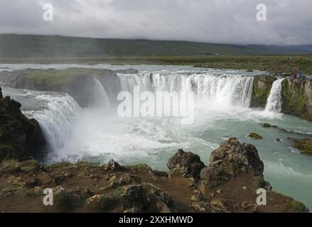 La cascade Godafoss en Islande Banque D'Images