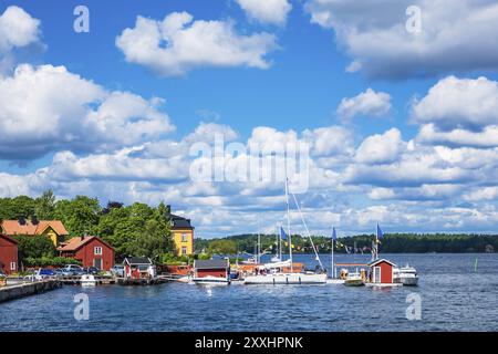 Archipel sur la côte balte suédoise au large de Stockholm Banque D'Images