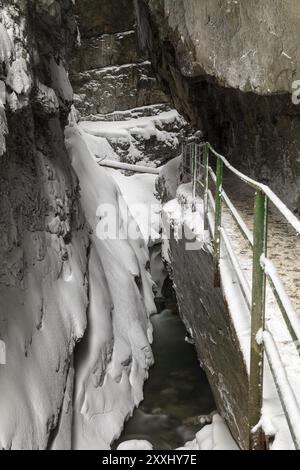 Gorge Breitachklamm en hiver Banque D'Images