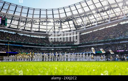 Dublin, Irlande. 24 août 2024. Le groupe Georgia Tech priot au début du jeu Credit : Don Soules/Alamy Live News Banque D'Images