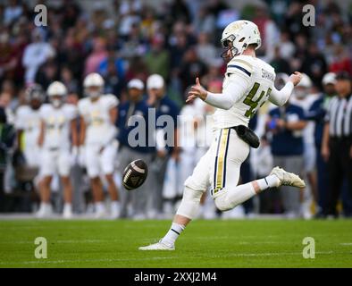 Dublin, Irlande. 24 août 2024. Georgia Tech Punter David Shanahan crédit : Don Soules/Alamy Live News Banque D'Images