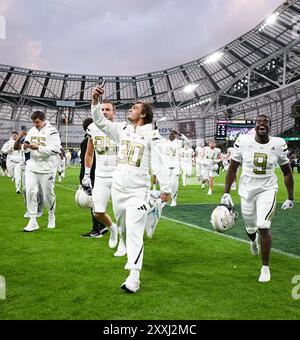 Dublin, Ireland. 24th August, 2024. The Georgia Tech team celebrate after the game Credit: Don Soules/Alamy Live News Stock Photo