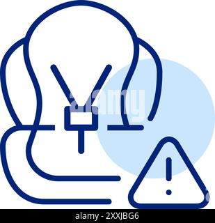 Alerte de sécurité pour siège d'auto pour bébé. Vérifiez l'installation du siège bébé. Icône de contour pixel Perfect, modifiable Illustration de Vecteur
