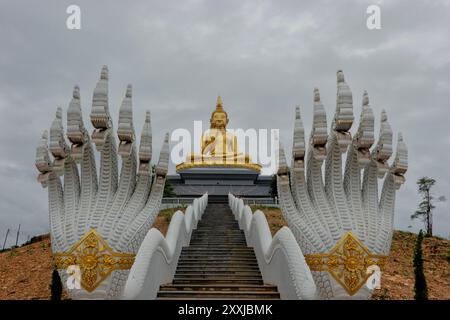 Statue de Bouddha géant, plaine de pots, Phonsavan, Xieng Khouang, Laos Banque D'Images