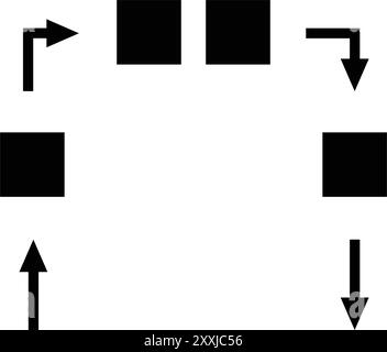 Icône FIFO - vecteur, signe et symbole de gestion des marchandises pour la conception, la présentation Illustration de Vecteur