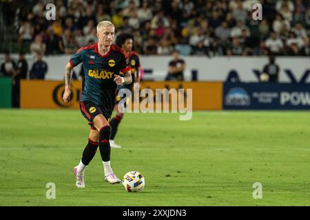 Los Angeles, États-Unis. 24 août 2024. Soccer, Major League Soccer, Los Angeles Galaxy - Atlanta United : Marco Reus (R) en action. Crédit : Maximilian Haupt/dpa/Alamy Live News Banque D'Images