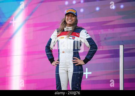 Zandvoort, pays Bas. 25 août 2024. MARTI Nerea (spa), Campos Racing, Tatuus F4-T-421, portrait podium lors de la 4ème manche de la F1 Academy 2024 du 23 au 25 août 2024 sur le circuit Zandvoort, à Zandvoort, pays-Bas - photo Xavi Bonilla/DPPI crédit : DPPI Media/Alamy Live News Banque D'Images