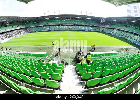 GRONINGEN, 25-08-2024, Stadion Euroborg, football, Néerlandais Eredivisie, saison 2024 / 2025, Groningen - AZ, aperçu du stade Euroborg Banque D'Images