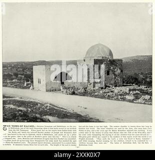 Tombe de Rachel près de Bethléem, un site vénéré comme lieu de sépulture de la matriarche biblique Rachel, photographie vintage du XIXe siècle Banque D'Images