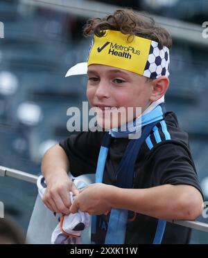 New York, New York, États-Unis. 25 août 2024. (SPO) MLS 2024 - New York City FC vs Chicago Fire FC ( match 13). 24 août 2024, Citi Field, Queens, New York, Etats-Unis : NYCFC Celebrate Ever Kids Night. ot pour USAGE commercial! Crédit : ZUMA Press, Inc/Alamy Live News Banque D'Images