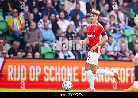 Groningen, Nederland. 25 août 2024. GRONINGEN, 25-08-2024, Stadion Euroborg, football, Néerlandais Eredivisie, saison 2024/2025, Groningen - AZ, joueur AZ Wouter Goes Credit : Pro Shots/Alamy Live News Banque D'Images