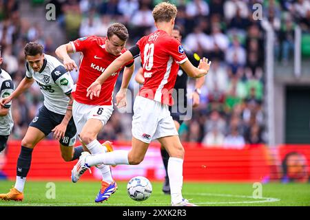 Groningen, Nederland. 25 août 2024. GRONINGEN, 25-08-2024, Stadion Euroborg, football, Néerlandais Eredivisie, saison 2024/2025, Groningen - AZ, crédit : Pro Shots/Alamy Live News Banque D'Images