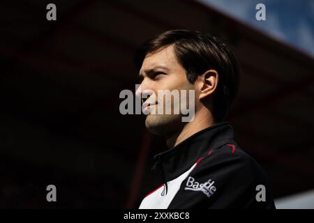 Stavelot, Belgique. 25 août 2024. SAUCY Grégoire (SWI), Richard mille par TDS, ORECA 07 - Gibson, portrait pendant les 4 heures d'Imola 2024, 4ème manche des European le Mans Series 2024 sur le circuit de Spa-Francorchamps du 23 au 25 août 2024 à Stavelot, Belgique - photo André Ferreira/DPPI crédit : DPPI Media/Alamy Live News Banque D'Images