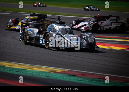 Stavelot, Belgique. 25 août 2024. 37 FLUXA Lorenzo (spa), JAKOBSEN Malthe (dnk), MIYATA Ritomo (jpn), Cool Racing, ORECA 07 - Gibson, action pendant les 4 heures d'Imola 2024, 4ème manche de la série européenne le Mans 2024 sur le circuit de Spa-Francorchamps du 23 au 25 août 2024 à Stavelot, Belgique - photo André Ferreira/DPPI crédit : DPPI Media/Alamy Live News Banque D'Images