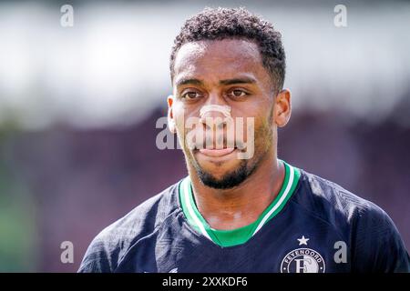 Rotterdam, Nederland. 25 août 2024. ROTTERDAM, 25-08-2024, Sparta Stadium het Kasteel, football, Néerlandais eredivisie football, saison 2024/2025, Sparta Rotterdam - Feyenoord, Feyenoord joueur Quinten Timber crédit : Pro Shots/Alamy Live News Banque D'Images